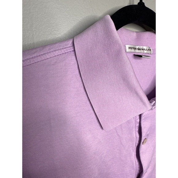 Peter Millar Shirt Men XL Purple Polo Golf Preppy Button Cotton Casual - Picture 6 of 15